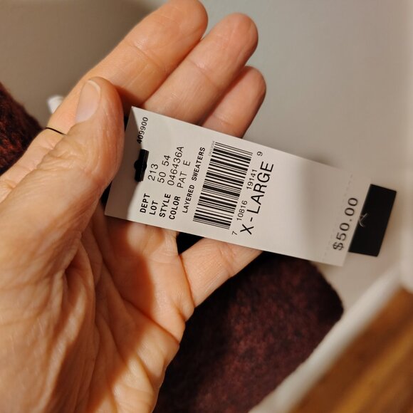 AB Studio Women's Layered Sweater Shirt Size XL NWT - Picture 7 of 12